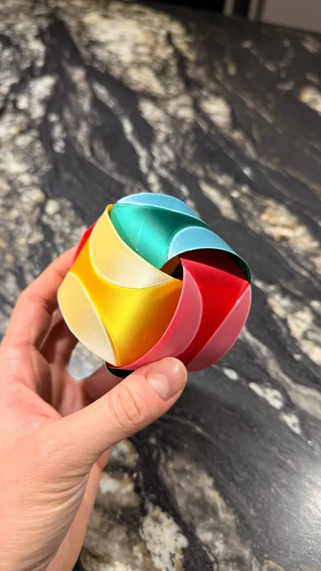 The almost finished star in a hand